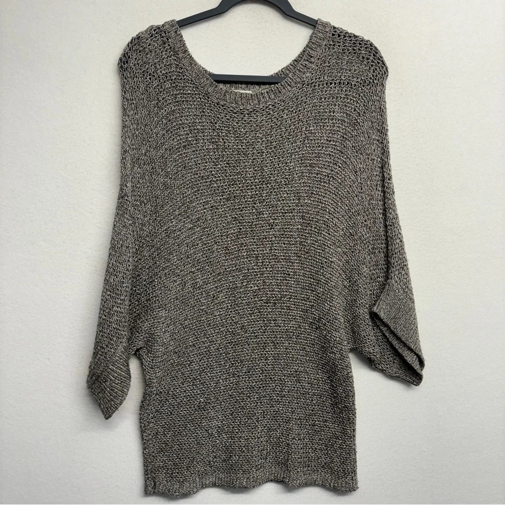 Caslon‎ Nordstrom Knit Gray Sweater Blouse XL